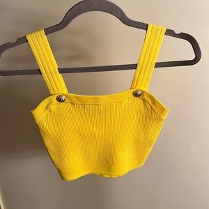 Yellow crop top